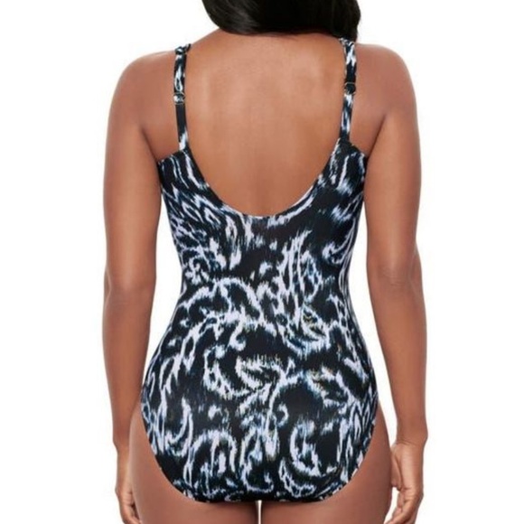 NWOT MIRACLESUIT WOMENS SIZE 10 Black and White Patterned Swimsuit - Picture 9 of 9